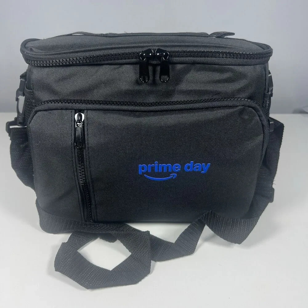 Amazon Prime Day Insulated Lunch Bag Tote Cooler Box Adjustable Strap Pockets
